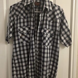 Plaid Men's Casual Button Down Shirt